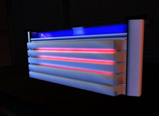 De verlichte strepen bij dit DJ Meubel deluxe maken het helemaal af!